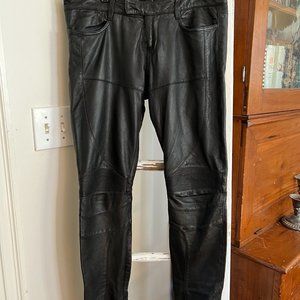 All Saints Spitalfields Black Leather  Size 28